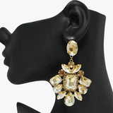 91058, RHINESTONE EVENING DANGLE EARRING, WEDDING, BRIDAL, PROM