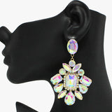 91058, RHINESTONE EVENING DANGLE EARRING, WEDDING, BRIDAL, PROM