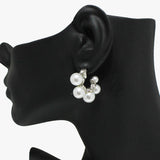 91063, ANTIQUE WITH PEARL HOOP EARRING