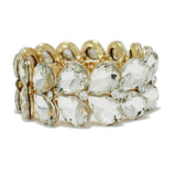 91105, TEARDROP ACCENT RHINESTONE STRETCH BRACELET, WEDDING, BRIDAL, PROM