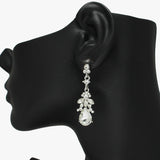 91111, MULTI RHINESTONE DANGLE EARRING
