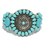 Western Round Concho Stretch Bracelet
