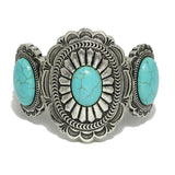 Western Oval Concho Stretch Bracelet