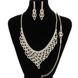 91143, RHINESTONE CRYSTAL NECKLACE & BRACELET SET, WEDDING, BRIDAL, PROM