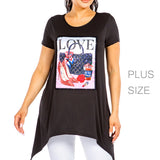 91149, 'LOVE" BLING HIGH HEELS & HANDBAG CRYSTAL EMBELLISHED T-SHIRT TOP