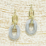 Geometric Celluloid Acetate Accent Dangle Earring - view 2