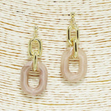 Geometric Celluloid Acetate Accent Dangle Earring