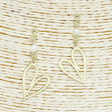 Gold Dipped Heart Dangle Earring, Valentine's DAY