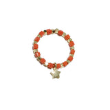 91174, DAINTY STAR CHARM WITH PEARL BEAD CUFF RING