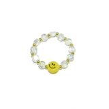 91176, SMILE HAPPY FACE BEADED STRETCH RING
