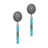 Western Concho with Stone Accent Dangle Earring - view 3