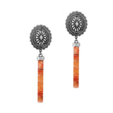 Western Concho with Stone Accent Dangle Earring - view 2