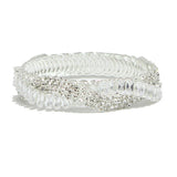 91220, BAGUETTE CUBIC ZIRCONIA WITH PAVE RHINESTONE WRAP BRACELET, WEDDING, BRIDAL, PROM