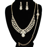 91222, RHINESTONE CRYSTAL NECKLACE & BRACELET SET, WEDDING, BRIDAL, PROM