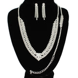 91224, RHINESTONE CRYSTAL NECKLACE & BRACELET SET, WEDDING, BRIDAL, PROM
