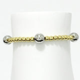 91240, STAINLESS STEEL BALL BEADED STRETCH BRACELET