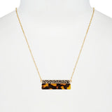 BAR Celluloid Acetate Tortoise Pendant Necklace