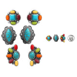 Western Theme Stud Earring SET