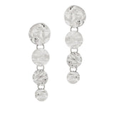 Hammered Round Drop Dangle Earring