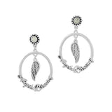 91318, "ANGEL BLESSING" CHARM DANGLE EARRING, RELIGIOUS