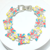 91341, BUTTERFLY EPOXY MAGNETIC CLOSURE BRACELET, GARDEN