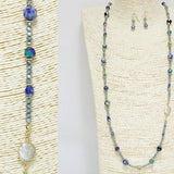 91349, HANDMADE FRESHWATER PEARL & BEAD LONG NECKLACE