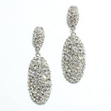 Oval Shape Rhinestone Dangle Earring
