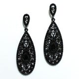 Filigree Design Rhinestone Dangle Earring