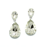 91360, TEARDROP RHINESTONE DANGLE EARRING