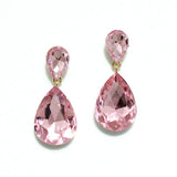 91360, TEARDROP RHINESTONE DANGLE EARRING