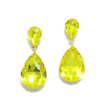 91360, TEARDROP RHINESTONE DANGLE EARRING