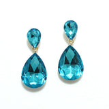 91360, TEARDROP RHINESTONE DANGLE EARRING