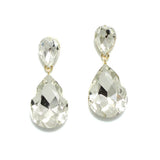 91360, TEARDROP RHINESTONE DANGLE EARRING