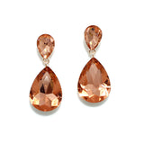 91360, TEARDROP RHINESTONE DANGLE EARRING