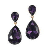 91360, TEARDROP RHINESTONE DANGLE EARRING