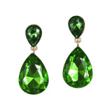 91360, TEARDROP RHINESTONE DANGLE EARRING