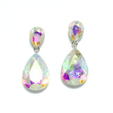 91360, TEARDROP RHINESTONE DANGLE EARRING