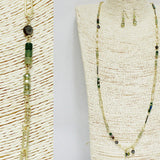 91362, HANDMADE DAINTY BEADED LONG NECKLACE