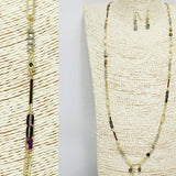 91362, HANDMADE DAINTY BEADED LONG NECKLACE