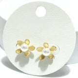 91365, FLOWER PEARL STUD EARRING