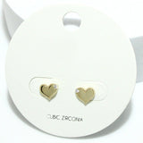 91371, DAINTY HEART CUBIC ZIRCONIA STUD EARRING, VALENTINE'S DAY
