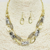 91399, TORTOISE CELLULOID ACETATE ACCENT NECKLACE