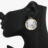 Chunky Round Rhinestone Stud Earring