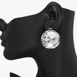 Chunky Round Rhinestone Stud Earring - view 5
