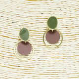 Epoxy Geometric Post Earring