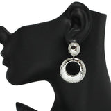 Hammered Metal Door Knocker Earring - view 2