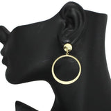 Round Metal Dangle Earring