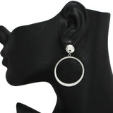 Round Metal Dangle Earring - view 2