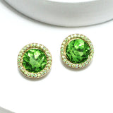 91456, ROUND RHINESTONE STUD EARRING