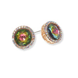91456, ROUND RHINESTONE STUD EARRING
